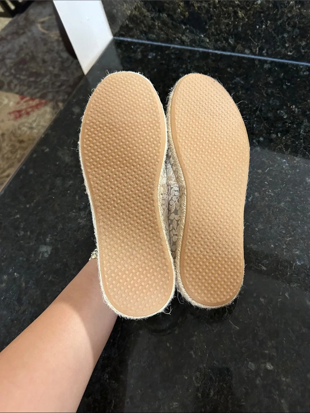 Toms Beige Lace Espadrilles